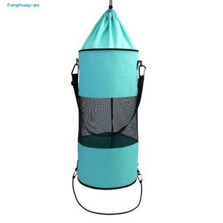 fanghuay Compact Mesh Trash Bag Outdoor Washable Hoop Mesh Garbage Bag Strong Load-bearing for Boat