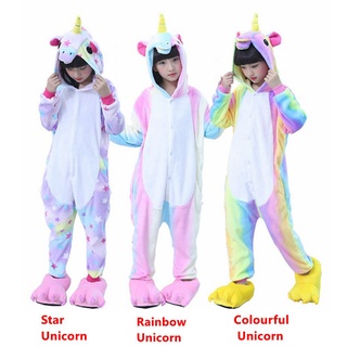 pelucas franela niños pijamas animal cosplay disfraz unicornio ropa de dormir niños regalos kigurumi zapatos de dibujos animados arco iris pijama (2)