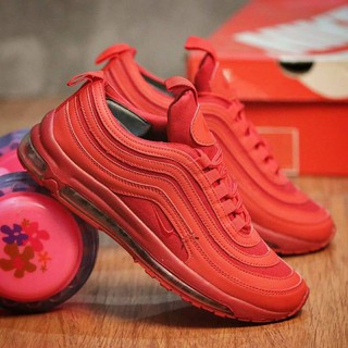 Original Nike Airmax 97 rojo para hombres y mujeres deportes correr zapatos para caminar BNWB