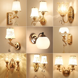 moderno minimalista led de cristal de pared de la lámpara de dormitorio decoración del hogar b010