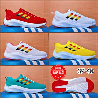 Adidas marathon multicolor mujer casual deporte zapatos calcetines gratis