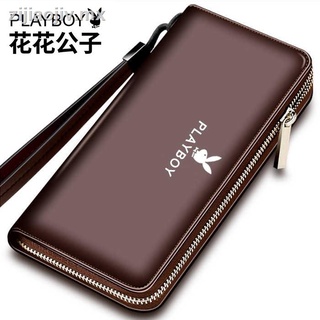 ✼❅♣playboy leather texture long wallet men s clutch bag large capacity mobile phone bag clutch bag short wallet