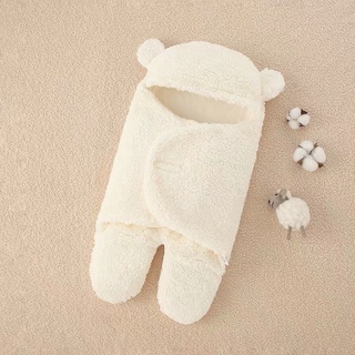 Manta de Pelúcia com Capuz Infantil / Envoltório/ Saco de Dormir para Recém-Nascido Antialérgico Urso Touca E Luva guides