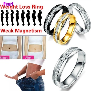 [Pearl] Anillo magnético de cristal sanitario para bajar de peso adelgazante anillo saludable joyería