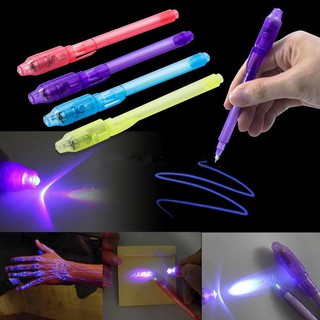 Bolígrafo De Tinta Invisible Incorporado Luz UV Marcador Mágico Estudiante Papelería Escolar (1)