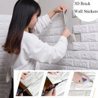 Venta DIY 3D pegatina de pared autoadhesiva papel pintado DIY ladrillo sala de estar hogar impermeable decoración de pared