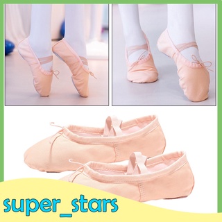zapatos de ballet profesionales para niñas pequeños zapatos de ballet de lona zapatillas de ballet de baile zapatos de yoga con banda elástica y