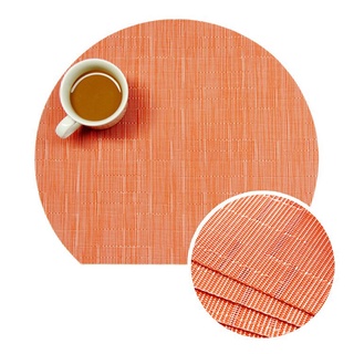 tejido de color sólido agua resistente al aceite antideslizante cocina mantel individual posavasos aislamiento almohadilla plato taza mesa mat hom decoración 51122 (8)