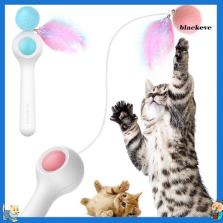 BL-Pet gato gatito automático retráctil Teaser pluma bola Catnip juguete interactivo