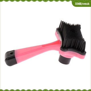 [veuk] cepillo de aseo para mascotas, perro, gato, cepillo de limpieza, peine de pelo, herramienta nueva (rosa)