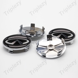 4 piezas de 68 mm adecuado para Infiniti-LOGO personalizado piezas de coche tapas de cubo y pegatinas de rueda central accesorios personalizados. (1)