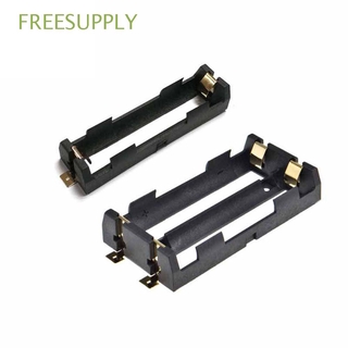 FREESUPPLY High Quality Battery Storage Boxes Black Batteries Container Battery Holder ABS for 18650 Battery DIY 1X 2X Battery With Bronze Pins Power Bank Cases
