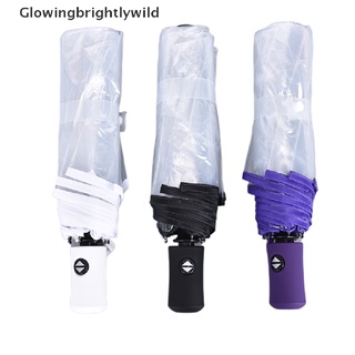 GBW Automatic Open Close Fold Windproof Umbrella Compact Rain Transparent Clear HOT (7)