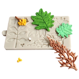Co Fondant molde de silicona para pasteles/hojas/hojas/herramienta de decoración para hornear Chocolate DIY