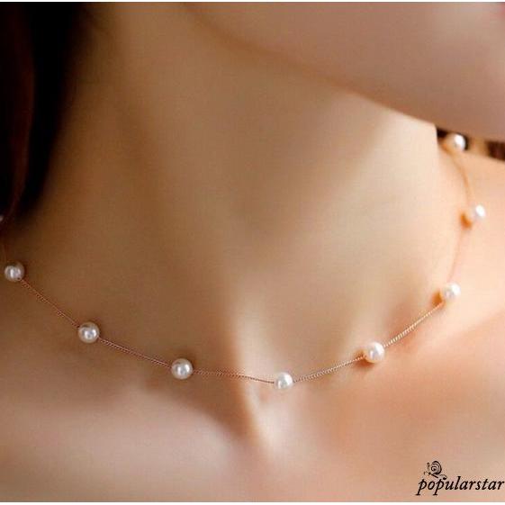 pay-choker de perlas de imitación para mujer/joyería/joyería/gargantilla corta