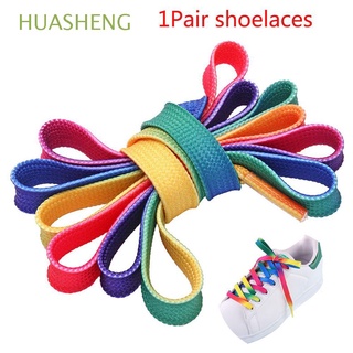 HUASHENG Women Shoelace Strings Printed Shoelace Shoestring Pattern Colored Fashion Shoe Accessories Shoe Decor Flat Shoelace Colorful Laces