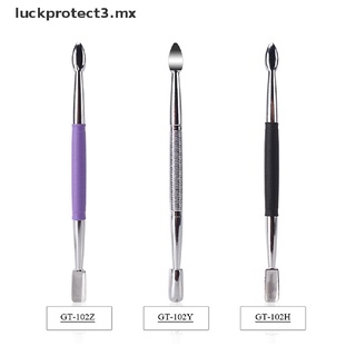 【luckprotect3.mx】 Stainless Steel Cuticle Pusher Remover Spoon Nail Cleaner Pedicure Manicure Tool .