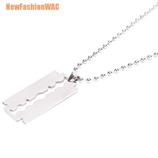 [NewFashionWAC] - collar de cadena de eslabones de doble capa con pendiente de hoja de candado para mujer (7)