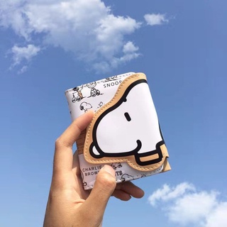 Alta calidad~Snoopy cartera regalo de cumpleaños mujer 2021 nuevo japonés y coreano de dibujos animados estudiante femenino corto monedero (4)