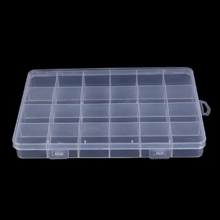[bograg2] 24 compartimentos caja de plástico caja de joyería contenedor de almacenamiento de cuentas organizador de artesanía mx66