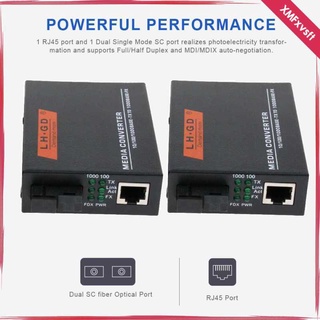 [XMFXVSFT] Convertidor de Medios Externo Gigabit Ethernet, Admite 10/100 / 1000Mbps, Transceptor Convertidor de Medios de Red (1)