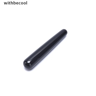 【withb】 Natural Black Wands Obsidian Gemstone Crafts Pleasure Wand Body Hand Massage .