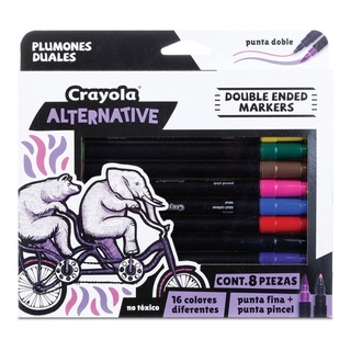 Plumones Crayola Alternative Duales 8 Pzas