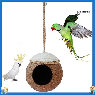 bl-pequeño animal pájaro hámster natural coco concha nido casa colgante cabaña columpio