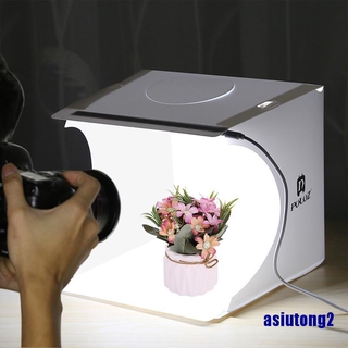 <asiutong2> Mini caja de luz plegable para estudio de fotografía 2LED/Kit de fotos de fondo (1)