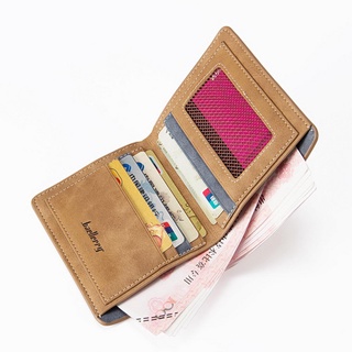 Bifold cartera de cuero de la PU para los hombres de la moda titular de la tarjeta de crédito bolso corto (3)