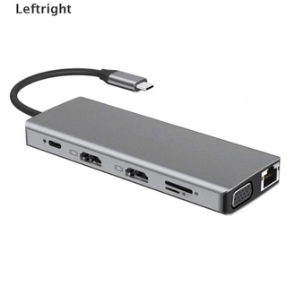 Leftright USB-C Hub 12 en 1 pantalla portátil Docking Station USB 3.0 adaptador convertidores MY