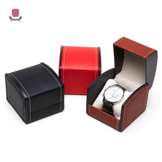 Nu soporte de una sola cuadrícula ranura de cuero PU reloj de exhibición caso organizador caja de reloj de pulsera caja de almacenamiento (1)