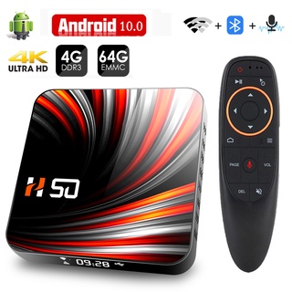 Caja de TV Android 10 4GB 32GB 64GB 4K H.265 reproductor Multimedia 3D Video 2.4G 5GHz Wifi Bluetooth Smart TV Box Set Top Box