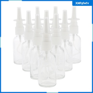 [XMFGFWFV] 10 botellas vacías de vidrio recargable Nasal Spray fina bomba de niebla viales 30 ml traje para maquillaje agua Perfumes aceites esenciales