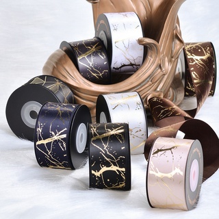 TRIXIE flores envolver cintas de satén decoración de boda cuerda cuerda de lujo patrón de mármol impreso papel de oro 10 yardas regalos embalaje DIY manualidades/Multicolor (8)