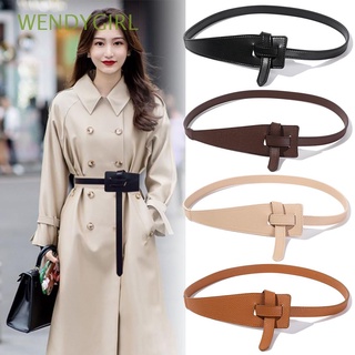 wendygirl todo-partido moda cintura casual imitación cuero cinturón popular simplicidad retro delgado cintura femenina faja/multicolor