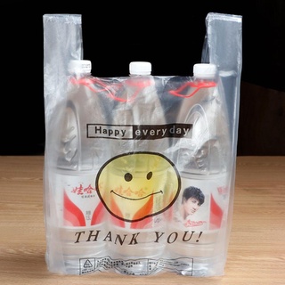 50 bolsas transparentes bolsa de compras supermercado bolsas de plástico con embalaje de almacenamiento de alimentos J4A3 (3)
