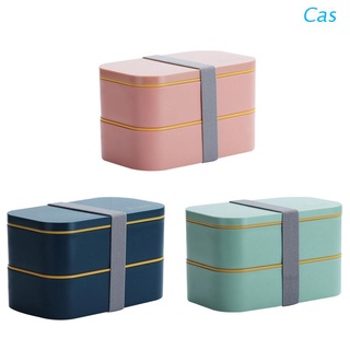 Cas Bento Box Lunch Boxes with Reusable Cutlery Set 2-Tier Leakproof Insulated