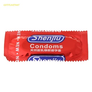 GOTITLIKETHAT 1 PC Ultra-delgado condón productos sexuales preservativos gran aceite más seguro anticoncepción
