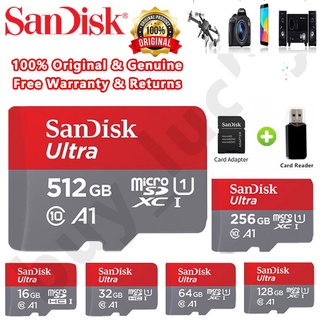 tarjeta de memoria micro sd sandisk 100mb/s ultra a1 clase 10 32g/64gb/128gb/256gb/512gb