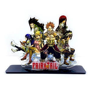 Fairy Tail union group Natsu Lucy Erza Gray Wendy Laxus Happy acrylic stand figure model desk decoration toy