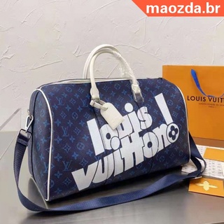 [Spot] Original autêntico Louis Vuitton nova bolsa de viagem portátil bolsa masculina de viagem curta bolsa de embarque de grande capacidade bolsa de viagem de negócios bolsa de viagem masculina e feminina bolsa de negócios (1)