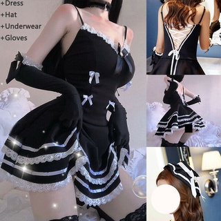 lolita maid uniforme disfraz conjunto de mujeres sexy cosplay anime traje