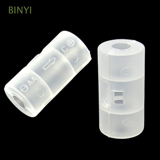 BINYI Practical Battery Adapter Case 6pcs Battery Switcher Battery Converter Convenient Storage Container Transparent Household Durable Battery Shell Battery Conversion Box/Multicolor