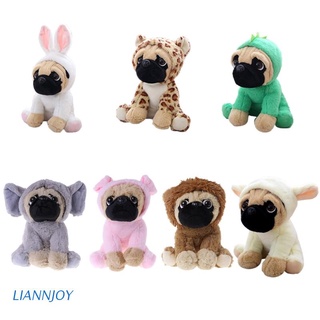 lian nuevo grande peluche juguetes de 10" pug perro en 6 disfraces peluche suave niña regalo de niños