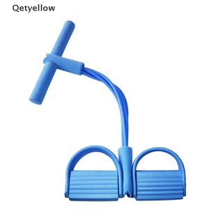 Qetyellow 4 tubos Pedal de pie cuerda de tracción de resistencia en casa Fitness Yoga equipo de gimnasio Sit-up MY