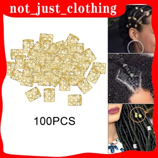 [12] 100 hebillas de extensión de cabello sucio multicolor, anillos trenzados dreadlock, clips de decoración para trenzar el cabello