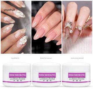 yoyofruit Convenient Nail Dip Powder Nails Polymer 3D Gel Tips Builder Powder Sticking Ornaments for Manicure