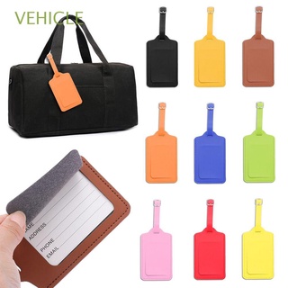VEHICLE Personality Luggage Tag Leather Baggage Claim Suitcase Label Bag Accessories Portable Travel Supplies Handbag Pendant ID Address Tags/Multicolor