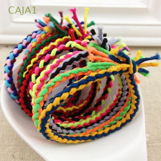 caja1 10pcs moda diadema color al azar cuerda de pelo ponytail titular trenzado onda accesorios colorido elástico goma